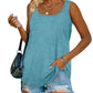📢📢50% OFF !! ⏰Women's Summer Sleeveless Tank Top Solid Color T-Shirt