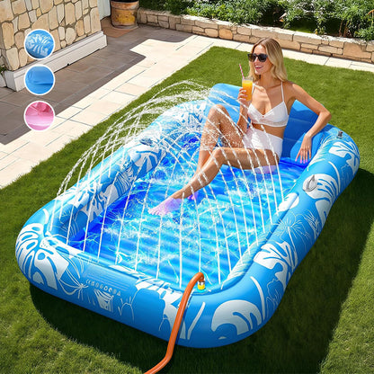 📢📢50% OFF !! & Free Shipping⏰Inflatable Tanning Pool Lounger Float with Pillow