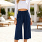 📢📢50% OFF !! ⏰Women's High-Waist Smocked Wide-Leg Pants
