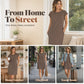 📢📢40% OFF !! ⏰Women's Crew Neck Solid Color Dress