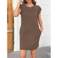 📢📢40% OFF !! ⏰Women's Crew Neck Solid Color Dress