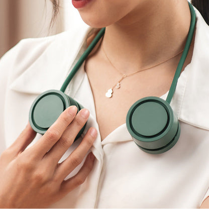 📢📢50% OFF !! ⏰Portable Bladeless Neck Cooling Fan