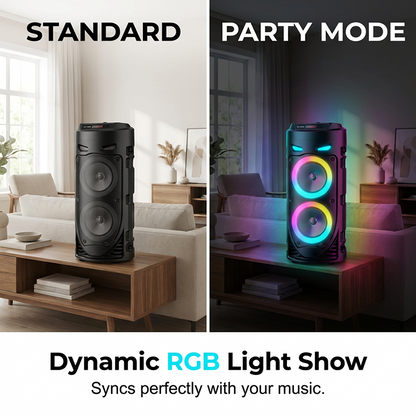 📢📢40% OFF !! ⏰Portable Bluetooth Speaker with Wired Microphones