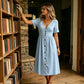 Women's Summer V-Neck Button-Down Dress
