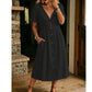 📢📢40% OFF !! ⏰Women's Summer V-Neck Button-Down Dress