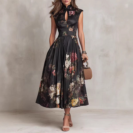📢📢40% OFF !! ⏰Women's Elegant Sleeveless Floral Dress