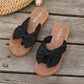 📢📢50% OFF !! ⏰Elegant Retro Bow Flat Sandals
