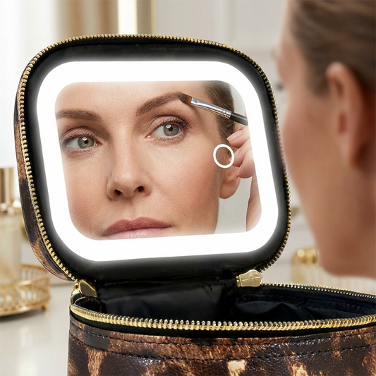 📢📢50% OFF !! ⏰Travel Makeup Case with LED Lighted Mirror
