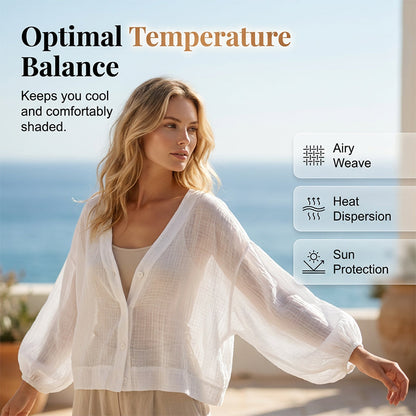 📢📢50% OFF !! ⏰Women Lightweight Sun Protection Shirt Loose Sheer Casual Jacket