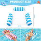📢📢50% OFF !! ⏰Colorful Striped Inflatable Pool Float with Inflator