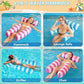 📢📢50% OFF !! ⏰Colorful Striped Inflatable Pool Float with Inflator