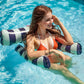 📢📢50% OFF !! ⏰Colorful Striped Inflatable Pool Float with Inflator