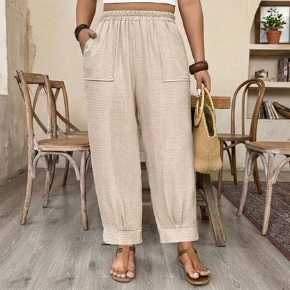 📢📢50% OFF !! ⏰Women's Relaxed Fit Cuffed Ankle Pants