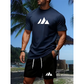 📢📢50% OFF !! ⏰Men's Short Sleeve T-Shirt & Drawstring Shorts Set
