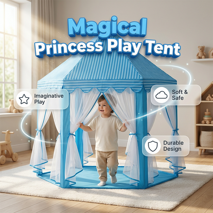 📢📢50% OFF !! ⏰Children's Hexagonal Castle Tent with Mesh Curtains