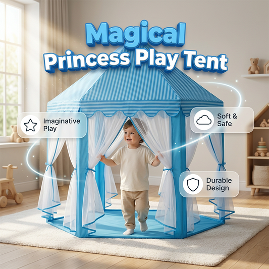 📢📢50% OFF !! ⏰Children's Hexagonal Castle Tent with Mesh Curtains