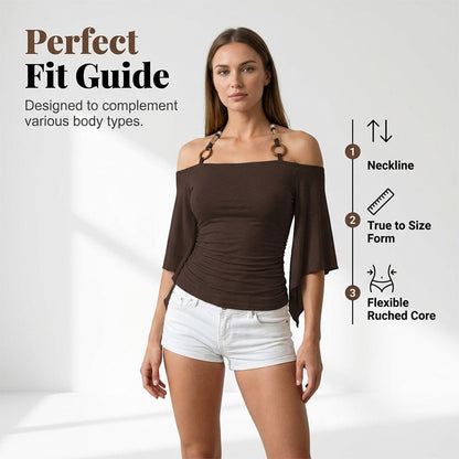 📢📢50% OFF !! ⏰Women's Off-the-Shoulder Halter Neck Top