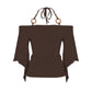 📢📢50% OFF !! ⏰Women's Off-the-Shoulder Halter Neck Top