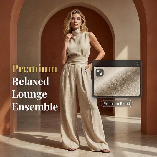 📢📢40% OFF !! ⏰Top & Wide-Leg Pant 2-Piece Set