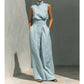 📢📢40% OFF !! ⏰Top & Wide-Leg Pant 2-Piece Set