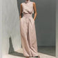 📢📢40% OFF !! ⏰Top & Wide-Leg Pant 2-Piece Set