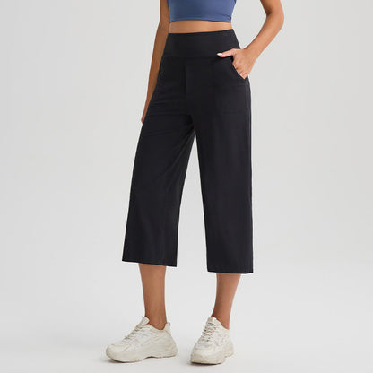 📢📢35% OFF !! ⏰Women's High-Waist Wide-Leg Capri Pants