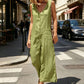 📢📢40% OFF !! ⏰Women's Sleeveless V-Neck Button-Front Jumpsuit