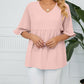 📢📢50% OFF !! ⏰Women's V Neck Short Sleeve Casual Blouses Tops
