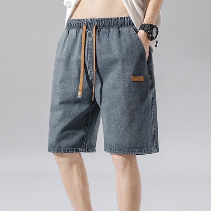 📢📢35% OFF !! ⏰Men's Summer Lightweight Denim Shorts Loose Fit Casual Five-Point Pants