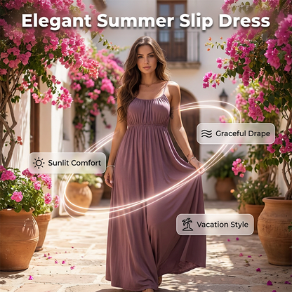 📢📢50% OFF !! ⏰Women's Drawstring Spaghetti Strap Dress