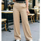Draped Wide-Leg Trousers