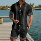 📢📢40% OFF !! ⏰Men's Floral Print Short Sleeve Shirt & Shorts Set