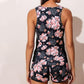 📢📢40% OFF !! ⏰Color-Blocking Printed Loose Swimsuit Set