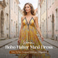 📢📢40% OFF !! ⏰Women's Boho Deep V Halter Maxi Dress