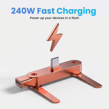 📢📢50% OFF !! ⏰Fast Charging Adapter with 360° Foldable Phone Stand