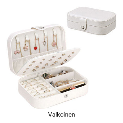 ✨ Das beste Geschenk für Sie ✨-Tragbares Schmuckkästchen mit zwei Fächern