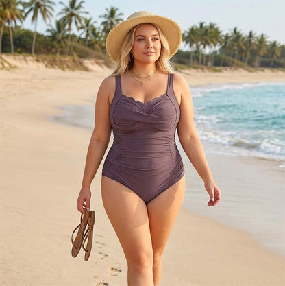 📢📢40% OFF !! ⏰Women's Classic Plus-Size One-Piece Swimsuit