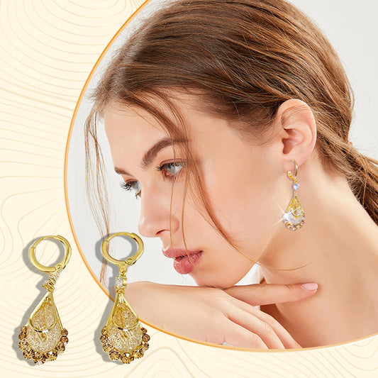 📢📢50% OFF !! ⏰Women's Gold-Plated Teardrop Earrings