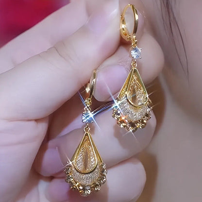 📢📢50% OFF !! ⏰Women's Gold-Plated Teardrop Earrings