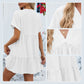 📢📢40% OFF !! ⏰Fashion Loose V-Neck Pleated Short Dress
