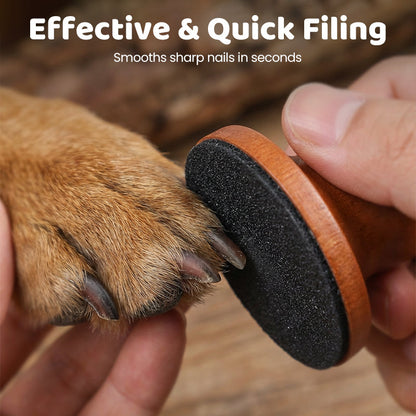 📢📢50% OFF !! ⏰Wooden Pet Nail File with Replaceable Pads