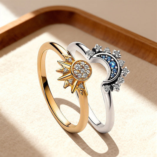📢📢50% OFF !! ⏰Celestial Couple Ring Set