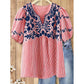 📢📢40% OFF !! ⏰Embroidered Breezy Blouse