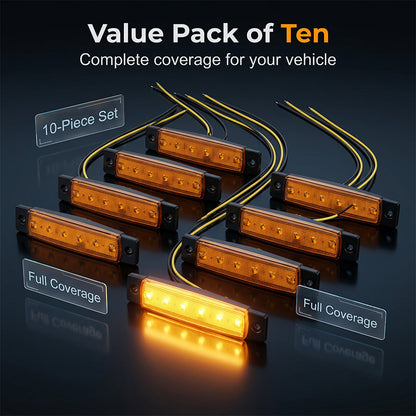 📢📢50% OFF !! ⏰10PCS LED Side Marker Light for Trucks