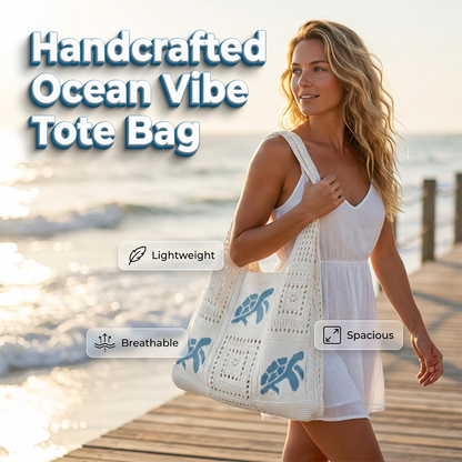 📢📢50% OFF !! ⏰Turtle Pattern Crochet Tote Bag
