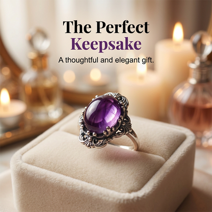 📢📢50% OFF !! ⏰Vintage Lace Amethyst Ring