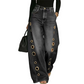 📢📢40% OFF !! ⏰Women's Wide-Leg Jeans with Grommet Detail