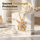 📢📢50% OFF !! ⏰Tri-Tone Angel Guardian Pendant Necklace