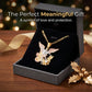 📢📢50% OFF !! ⏰Tri-Tone Angel Guardian Pendant Necklace
