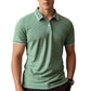 📢📢40% OFF !! ⏰Men Fashion Contrast Lapel Quick Drying Short Sleeve T-Shirt